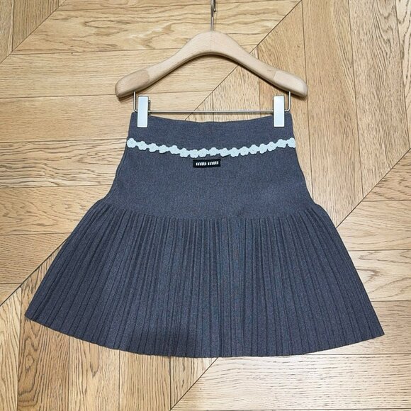 Miu Miu 2025 Knitted Pleated Skirt - Picture 5 of 7